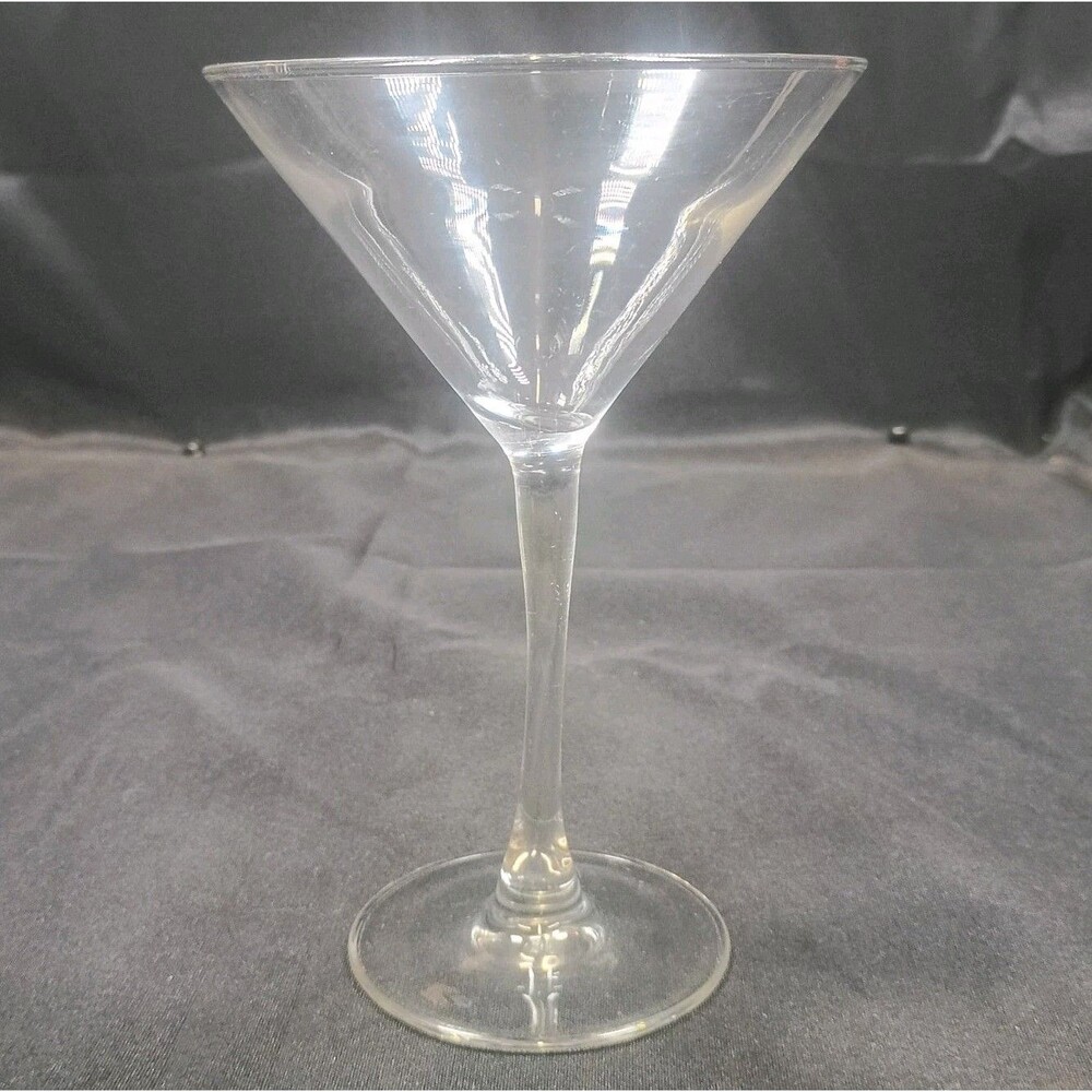 One William Sonoma Large Plain Martini Glass Hand Pulled Stem Elegant